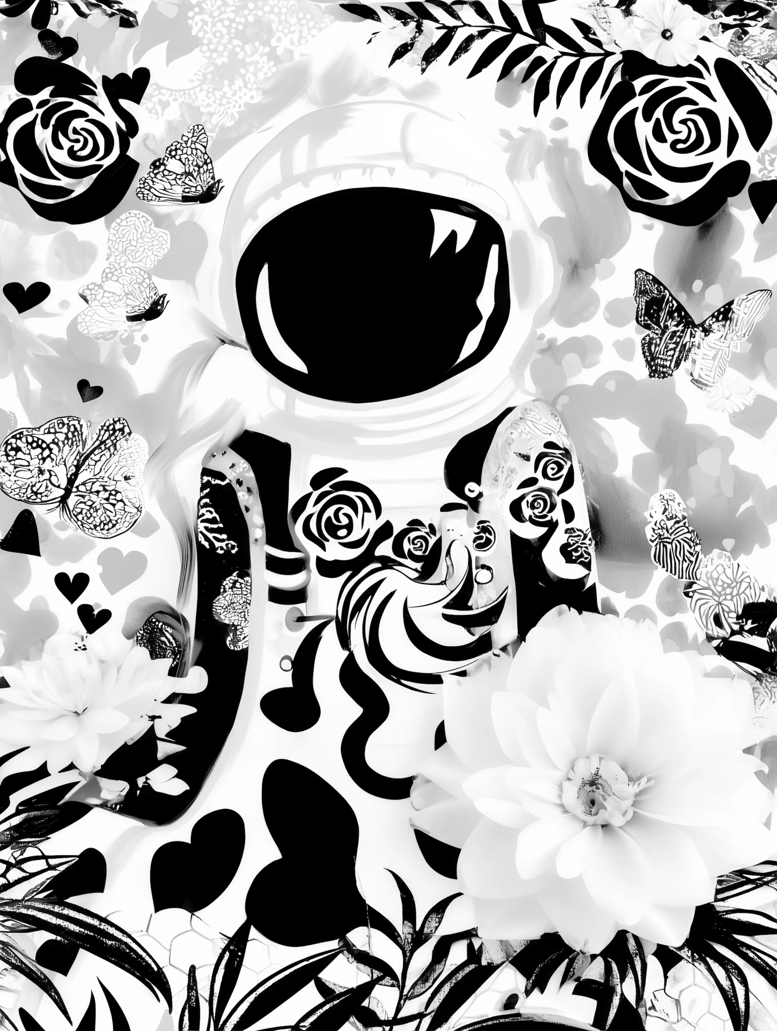 Free printable astronaut coloring pages for adults featuring torso of astronaut